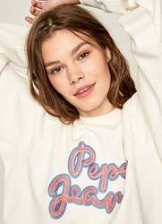 Pepe Jeans dámska smotanová mikina Bonnie - XS (808)