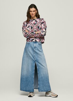 Pepe Jeans dámska vzorovaná LEIA mikina - M (0AA)