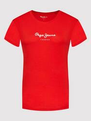 Pepe Jeans dámske červené tričko NEW VIRGINIA - XS (255)