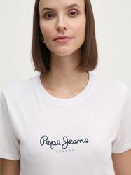 Pepe Jeans dámske biele tričko  - XS (800)