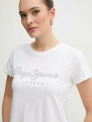 Pepe Jeans dámske biele tričko  - L (800)