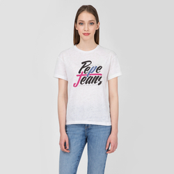Pepe Jeans dámske biele melírované tričko Michelle