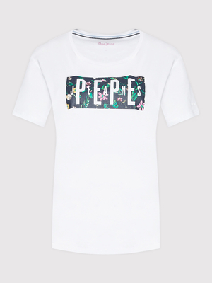 Pepe Jeans dámske biele tričko Patsy - XS (800)