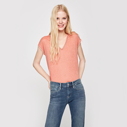 Pepe Jeans dámske lososové tričko Clementine - XS (193)