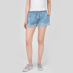 Pepe Jeans dámske modré šortky Elvira - XS (551)