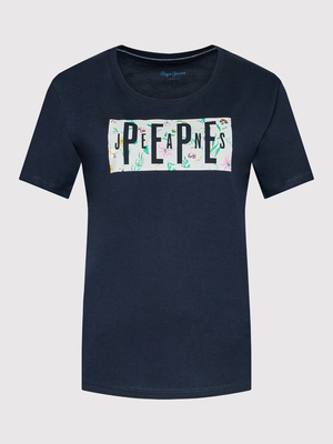 Pepe Jeans dámske modré tričko Patsy - L (594)