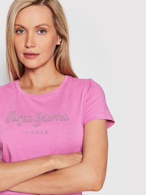 Pepe Jeans dámske ružové tričko BEATRICE - XS (363)