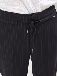 Pepe Jeans dámske tmavomodré nohavice Aurelie prúžkom - XS (551)