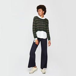 Pepe Jeans dámsky zelený krátky sveter Luxbretone - S (682)