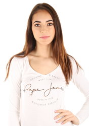 Pepe Jeans dámske biele tričko Elsi - XS (803)