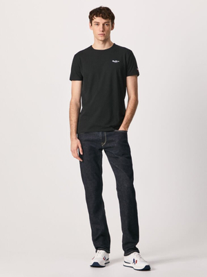 Pepe Jeans pánske čierne tričko Basic - L (999)