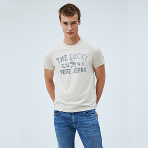 Pepe Jeans pánske béžové tričko - S (826)