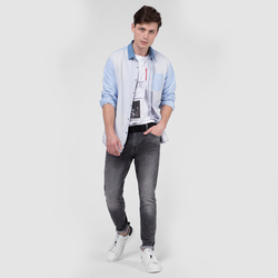 Pepe Jeans pánske sivé džínsy Smith - 36/R (000)