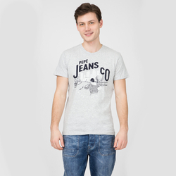 Pepe Jeans pánske šedé tričko Bruno - XXL (933)