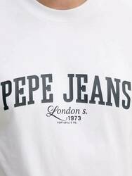 Pepe Jeans pánske biele tričko Derril - S (800)