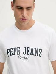 Pepe Jeans pánske biele tričko Derril - S (800)