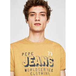 Pepe Jeans pánske horčicové tričko Kenth - M (190)