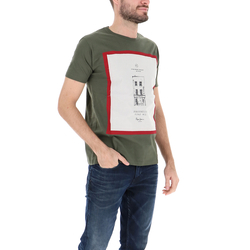 Pepe Jeans pánske khaki tričko Baxter - M (891)