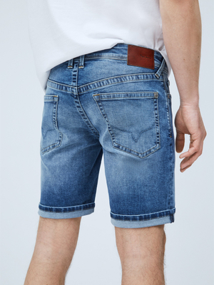 Pepe Jeans pánske modré džínsové šortky Hatch - 29 (000)