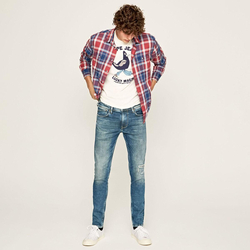 Pepe Jeans pánske modré džínsy Finsbury - 34/34 (0)