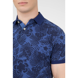 Pepe Jeans pánske modré vzorované polo Alexandre - L (563)