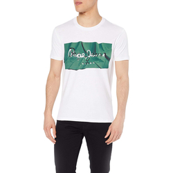 Pepe Jeans pánske tričko so zeleným potlačou Raury