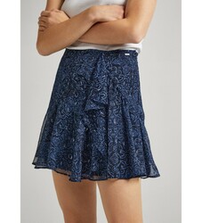 Pepe Jeans dámska modrá vzorovaná sukňa  - S (594)