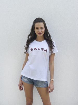 Salsa Jeans dámske biele tričko - M (0001)
