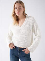 Salsa Jeans dámsky krémový sveter - L (010)