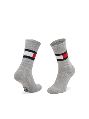 Tommy Hilfiger chlapčenské šedo modré ponožky 2 pack - 27 (758)