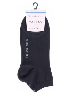 Tommy Hilfiger dámske čierne ponožky 2pack - 35 (200)