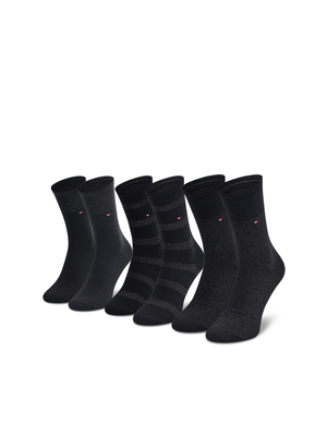 Tommy Hilfiger dámske čierne ponožky 3pack - 35 (001)