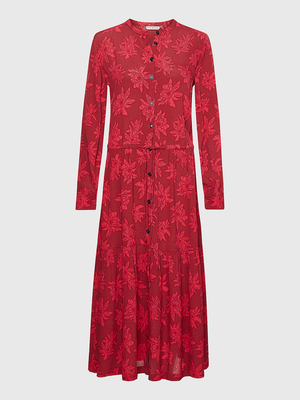 Tommy Hilfiger dámske červené vzorované šaty - 36 (0JV)