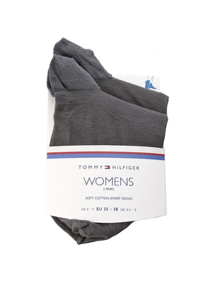 Tommy Hilfiger dámske šedé ponožky 2 pack - 35 (201)
