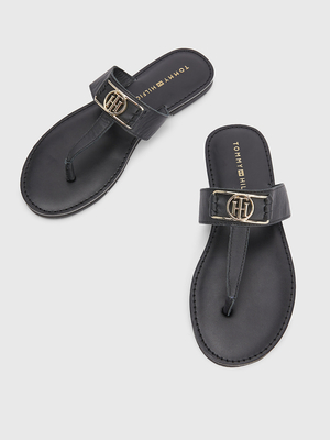 Tommy Hilfiger dámske čierne žabky - 37 (BDS)