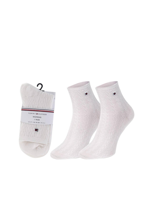 Tommy Hilfiger dámske biele ponožky - 39 (004)