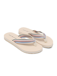 Tommy Hilfiger dámske krémové žabky - 36 (AEF)