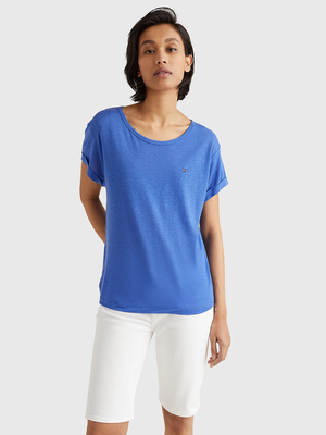 Tommy Hilfiger dámske modré tričko - XS (C6M)