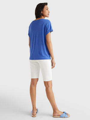 Tommy Hilfiger dámske modré tričko - XS (C6M)