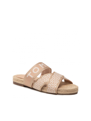 Tommy Hilfiger dámske krémové šľapky - 38 (ABR)