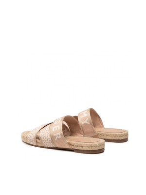 Tommy Hilfiger dámske krémové šľapky - 38 (ABR)
