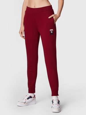 Tommy Hilfiger dámske vínové tepláky - M (XJS)