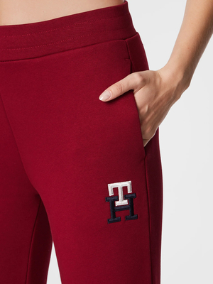 Tommy Hilfiger dámske vínové tepláky - M (XJS)