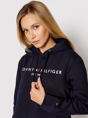 Tommy Hilfiger dámske tmavomodré mikinové šaty - S (DW5)