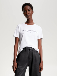 Tommy Hilfiger dámske biele tričko - XS (YCF)