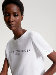 Tommy Hilfiger dámske biele tričko - XS (YCF)