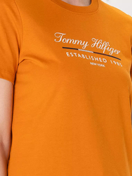 Tommy Hilfiger dámske oranžové tričko - XS (SFM)