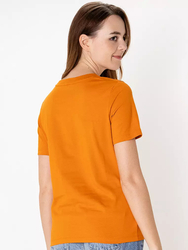 Tommy Hilfiger dámske oranžové tričko - XS (SFM)