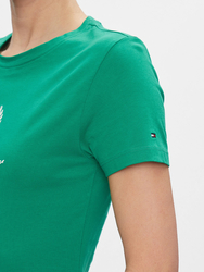 Tommy Hilfiger dámske zelené tričko - L (L4B)