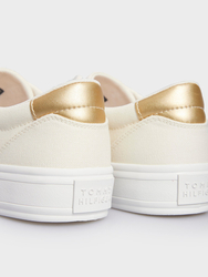 Tommy Hilfiger dámske krémové tenisky - 36 (AEF)